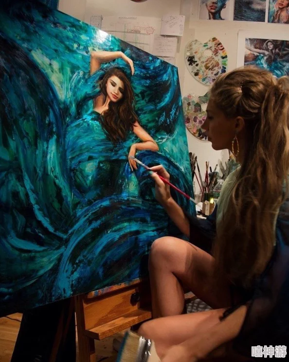 画欲女孩在巴黎举办个人画展作品受到广泛好评